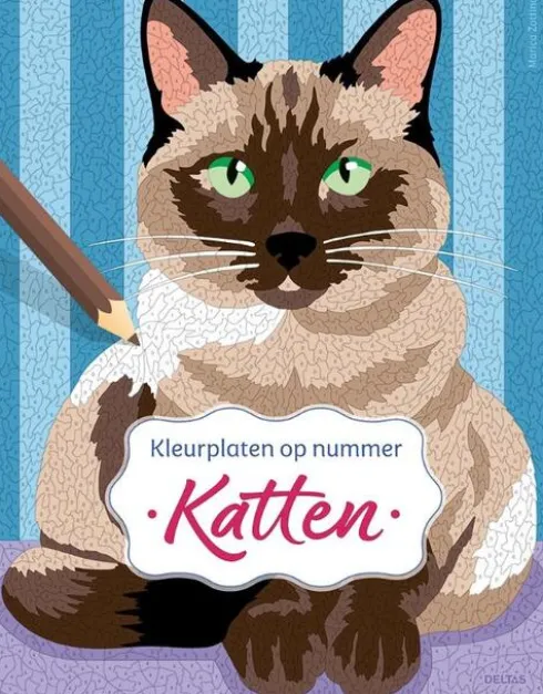 Katten - Kleurplaten op nummer
