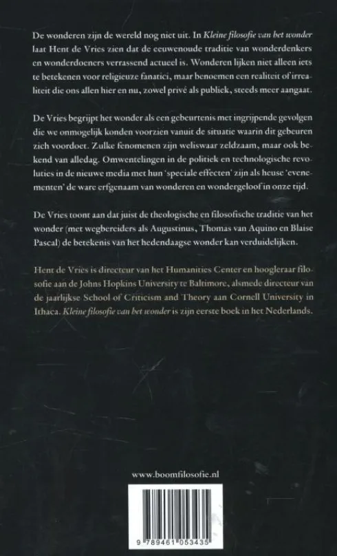 Kleine filosofie van het wonder