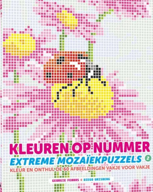 Kleuren-op-nummer: extreme mozaïekpuzzels
