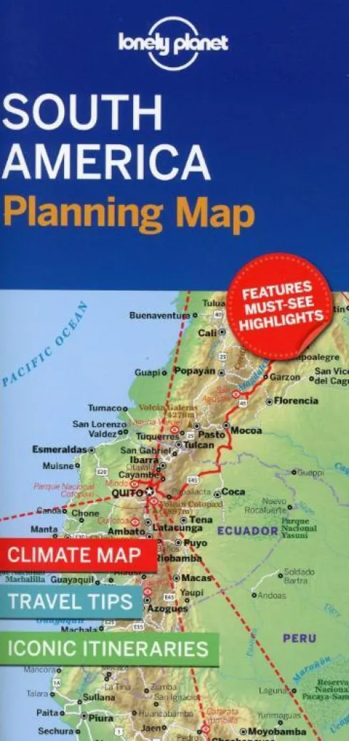 Lonely Planet South America Planning Map