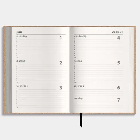 Luxe Schoolagenda 2026-2027 ±A5 Kurk