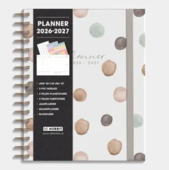 Luxe Weekplanner 2026-2027 A5+ Waterverf Stippen