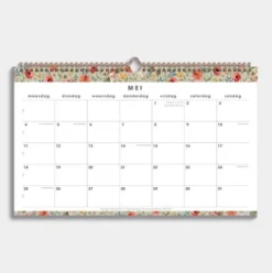 Maandkalender Schooljaar 2026-2027 A3 Vintage Bloemen