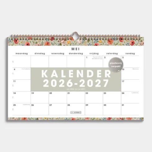 Maandkalender Schooljaar 2026-2027 A3 Vintage Bloemen