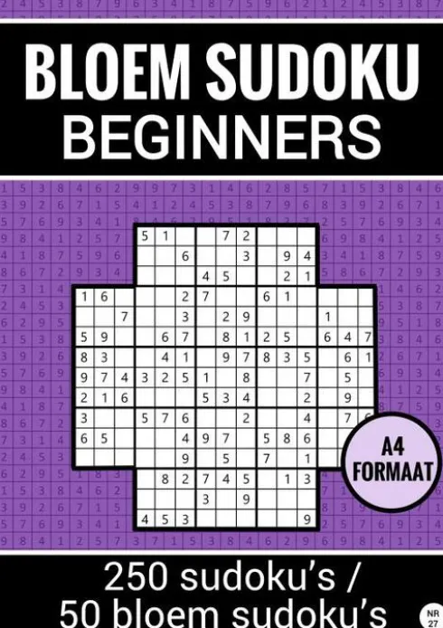 Makkelijke Sudoku: BLOEM SUDOKU - nr. 27 - Puzzelboek met 50 Bloem Sudoku Puzzels voor Beginners