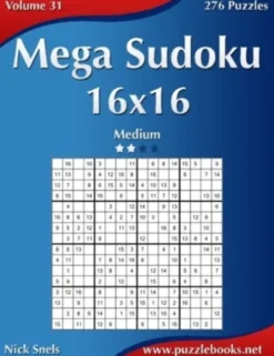 Mega Sudoku 16x16 - Medium - Volume 31 - 276 Puzzles