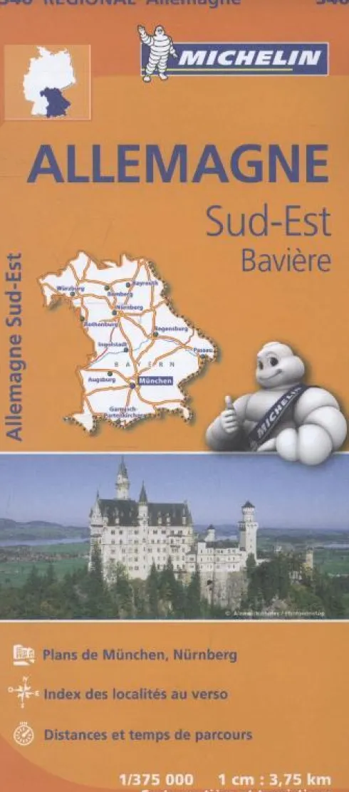 Michelin Wegenkaart 546 Duitsland Zuidoost - Beieren