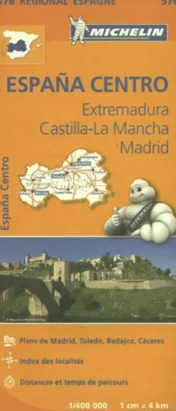 Michelin Wegenkaart 576 Spanje Midden - Extremadura, Castilla-La Mancha