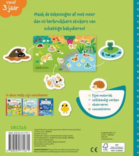 Mijn eerste stickerboek Babydieren
