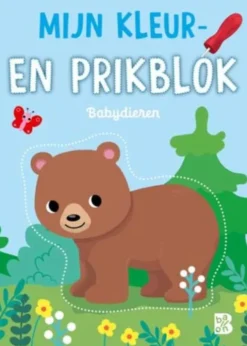 Mijn kleur- en prikblok: Babydieren