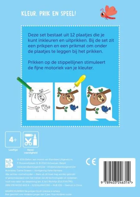 Mijn kleur- en prikblok: Babydieren