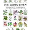 Mini Botanical Art Coloring Book: Pen & Ink Drawings