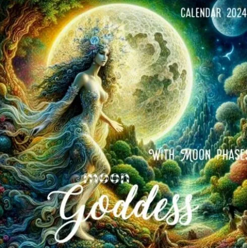 Moon Goddess with Moon phases
