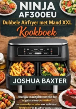 NINJA AF300EU Dubbele Airfryer met Mand XXL Kookboek