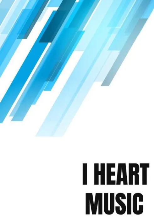 Notenschrift- Notenbalken- I Heart music (A5) Allets comfort