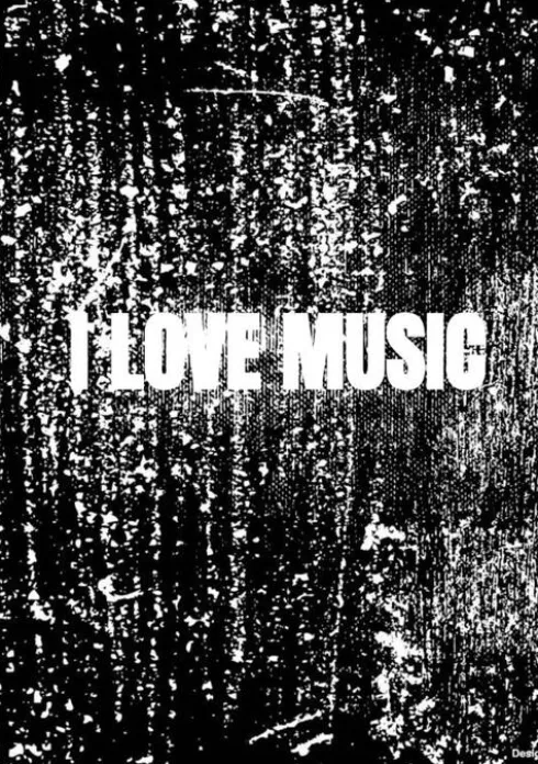 Notenschrift- Notenbalken- I love music (A5) Allets comfort