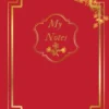 Notitieboek - Cadeau voor man - Cadeau voor vrouw - hardcover - Notitieboekje - Schrijfblok - Notebook - Goude - rood- Luxe