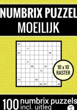 Numbrix Puzzel Moeilijk voor Ver Gevorderden - Puzzelboek met 100 Numbrix Puzzels - NR.15
