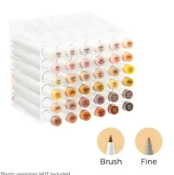 Ohuhu Honolulu B 36 Skin Tone kleuren Alcohol Art Markers Brush & Fine