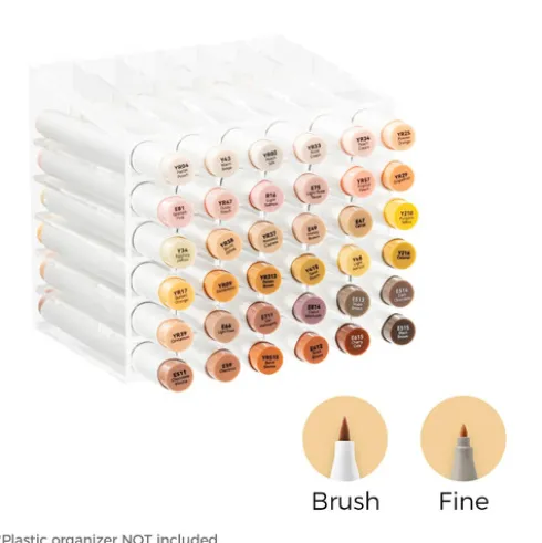 Ohuhu Honolulu B 36 Skin Tone kleuren Alcohol Art Markers Brush & Fine