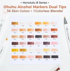 Ohuhu Honolulu B 36 Skin Tone kleuren Alcohol Art Markers Brush & Fine