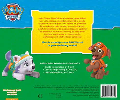 Paw Patrol eerste schrijfspelletjes