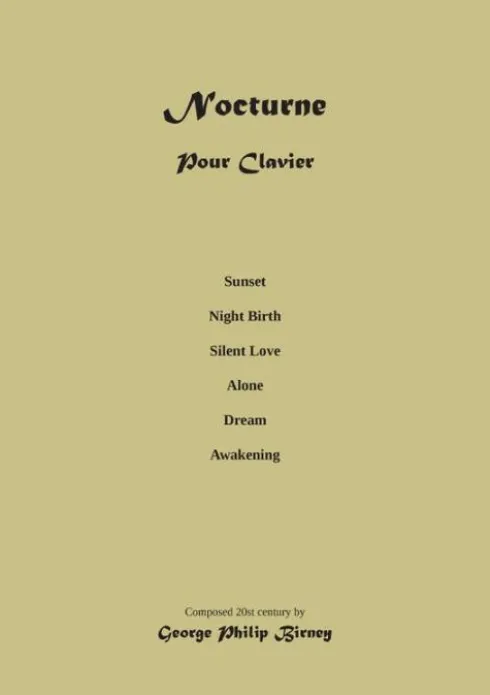 Piano Nocturne: Composition Musical Score