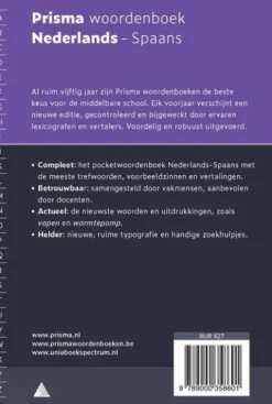 Prisma woordenboek Nederlands-Spaans