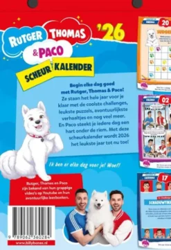 Rutger, Thomas & Paco scheurkalender 2026