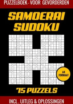 Samoerai Sudoku - Puzzelboek met 75 Puzzels voor Gevorderden