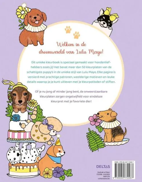 Schattige puppy's kleurboek