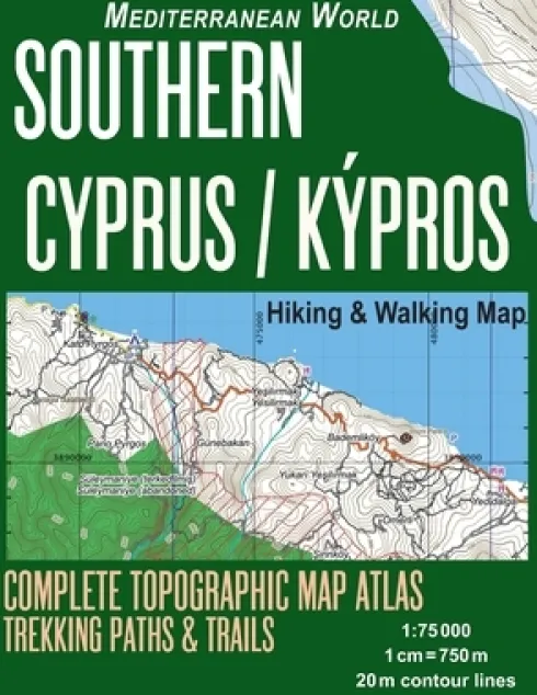 Southern Cyprus / Kypros Hiking & Walking Map 1