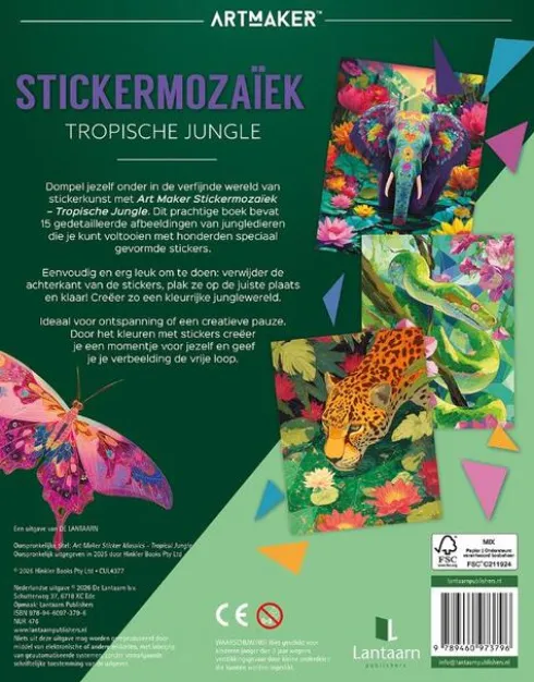 Stickermozaïek - tropische jungle