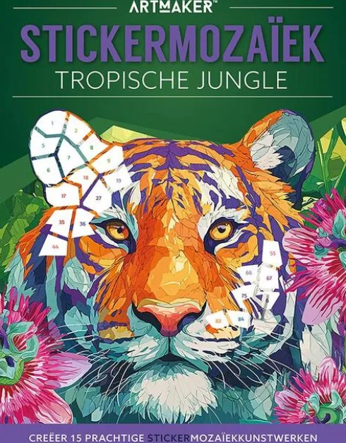 Stickermozaïek - tropische jungle