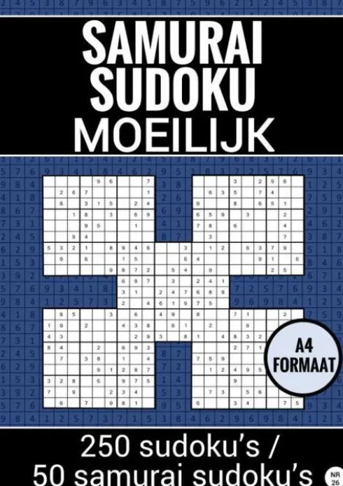 Sudoku Moeilijk: Samurai Sudoku Puzzels - nr. 26