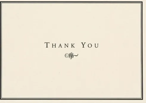 Thank You Notes Black/cream