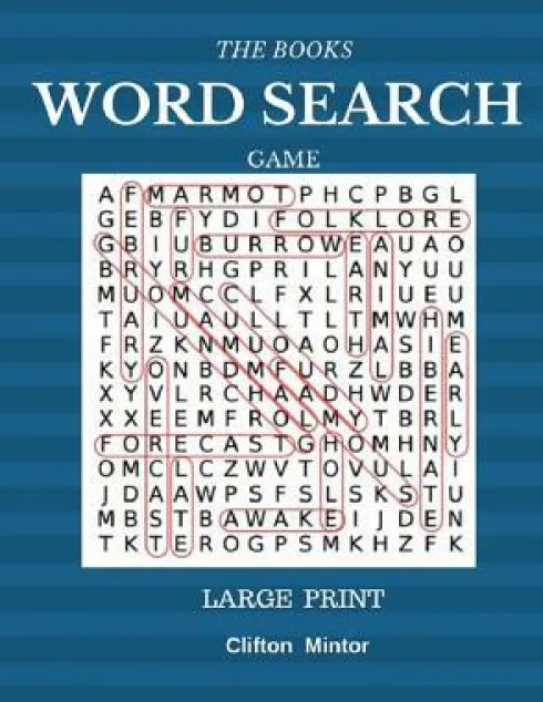 The Books Word Search Game Large Print: Word Search 50 Puzzles Large Print