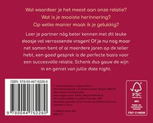 Tijd voor een romantische babbel Praatkaarten voor koppels