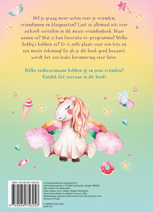 Unicorn vriendenboek