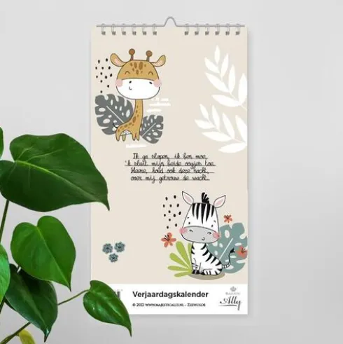 Verjaardagskalender 'Ik ga slapen, ik ben moe'