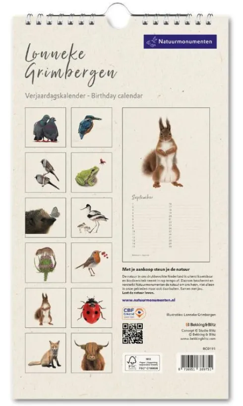 Verjaardagskalender: Lonneke Grimbergen, Natuurmonumenten