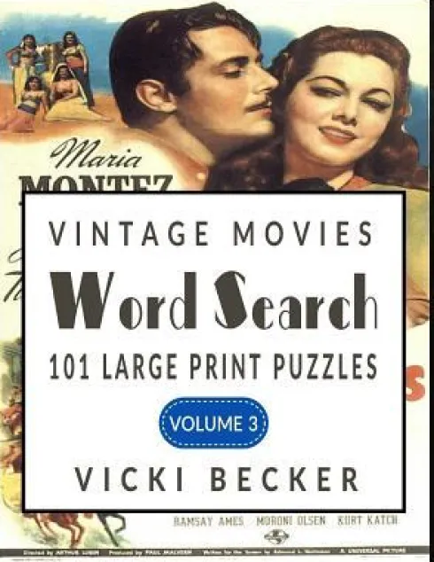 Vintage Movies Word Search: 101 Large Print Word Search Puzzles