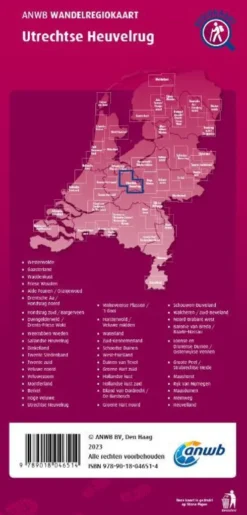 Wandelregiokaart Utrechtse Heuvelrug 1:33.333