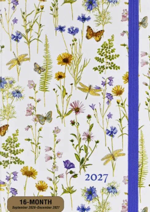 2027 Wildflower Garden Weekly Planner (16 Months, Sept 2026 to Dec 2027)