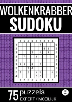Wolkenkrabber Sudoku - Nr. 42 - 75 Puzzels - Expert / Moeilijk