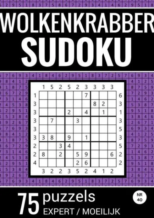 Wolkenkrabber Sudoku - Nr. 42 - 75 Puzzels - Expert / Moeilijk