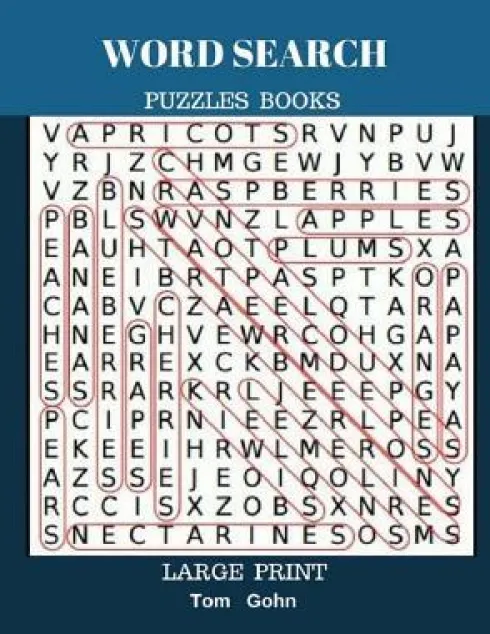 Word Search Puzzles Books Large Print: Find Words 50 Puzzles All Answer Fun Game