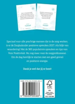 Zorgkalender positieve spreuken 2027